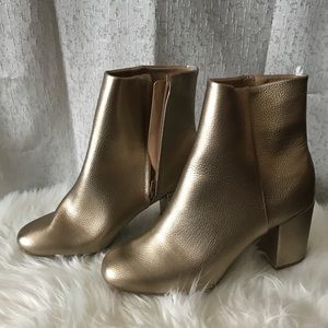 Gold Booties Sz 10 BRAND NEW